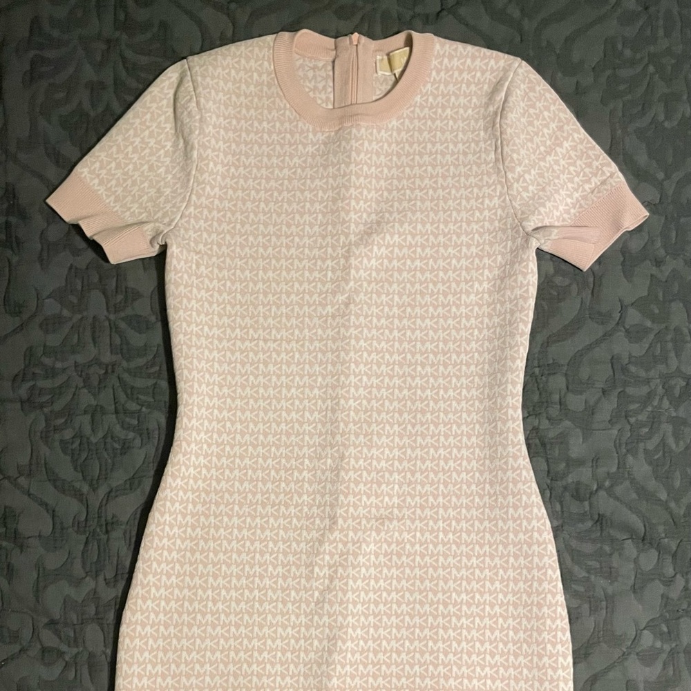 MICHAEL KORS PATTERN DRESS | POWDERED BLUSH | XS | USED
